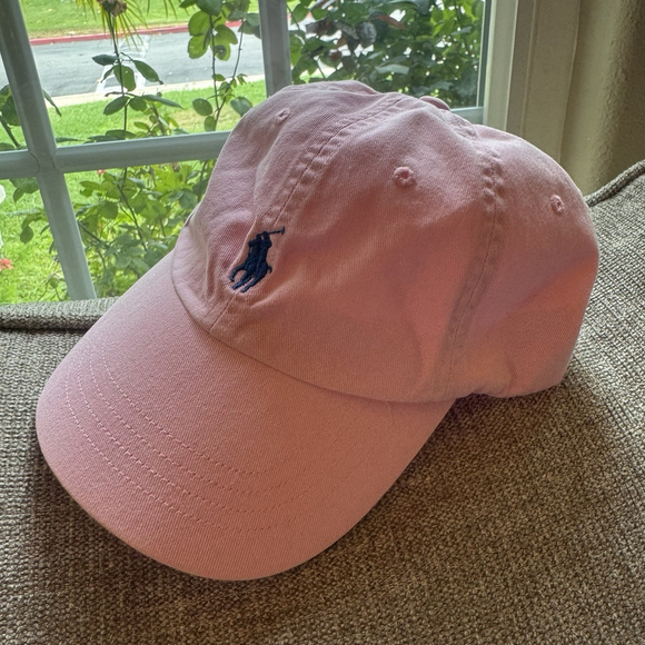 Polo Ralph Lauren Pink Baseball Cap Hat Pony Logo Adjustable Strapback - Picture 1 of 10